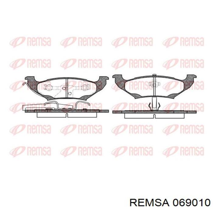 Колодки гальмові задні, дискові 069010 Remsa