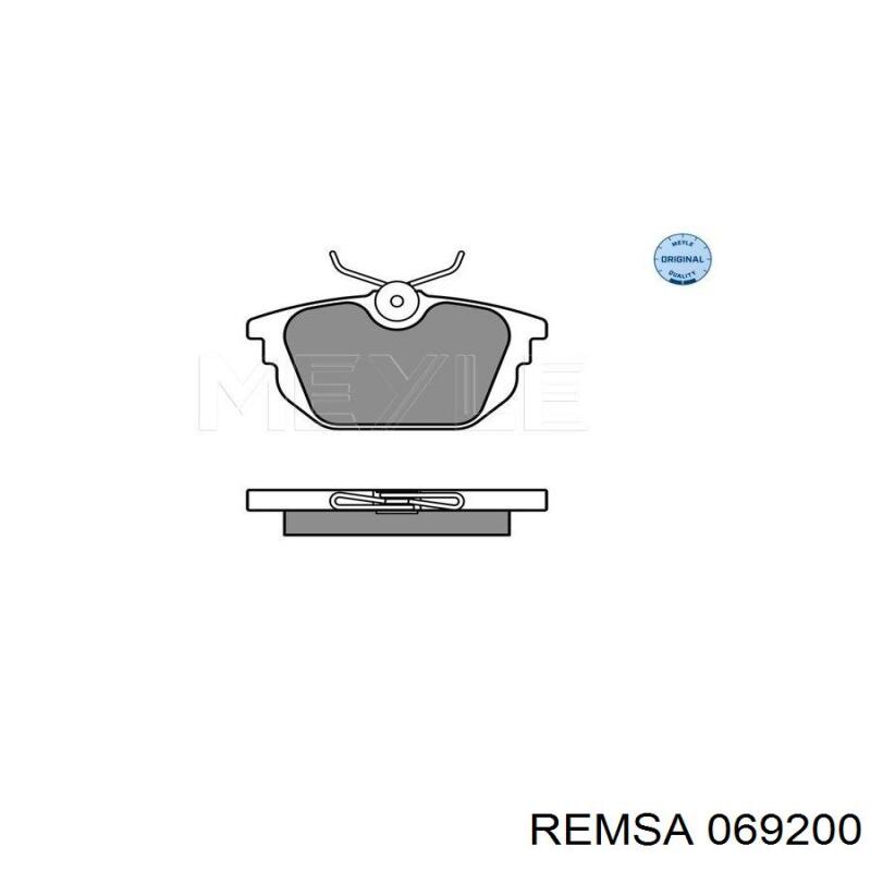 Задние дисковые колодки Remsa 069200