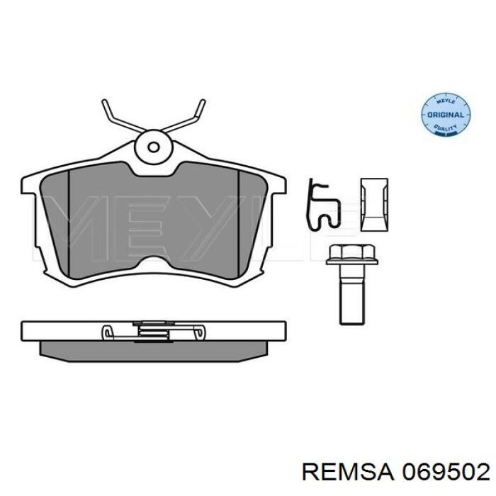 Задние тормозные колодки 069502 Remsa