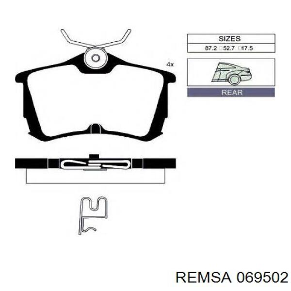 Колодки дисковые  Remsa 069502 цена, от 19.00 USD