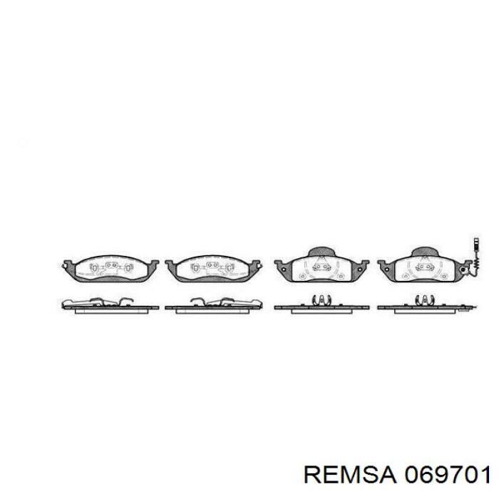 0697.01 Remsa передние тормозные колодки