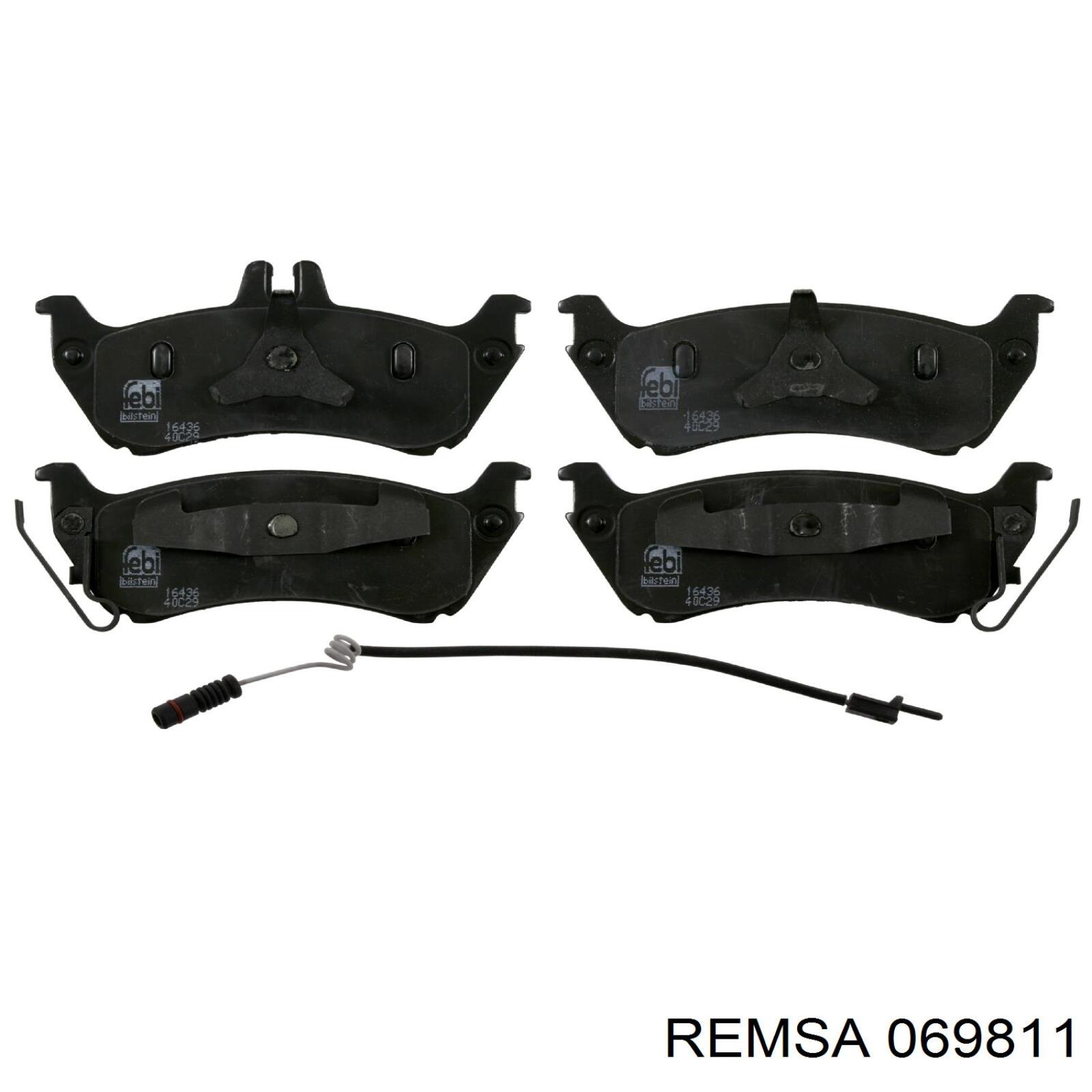Купить 069811 Remsa Колодки тормозные задние, дисковые