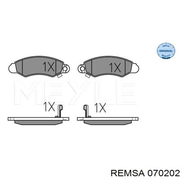 Тормозные колодки Remsa 070202