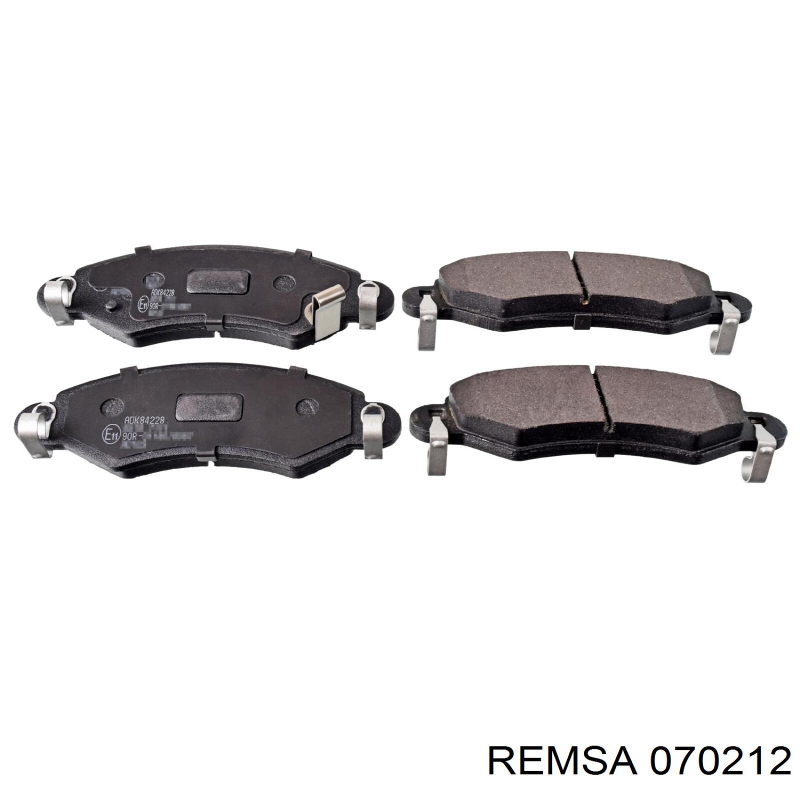 Купить 070212 Remsa Колодки тормозные