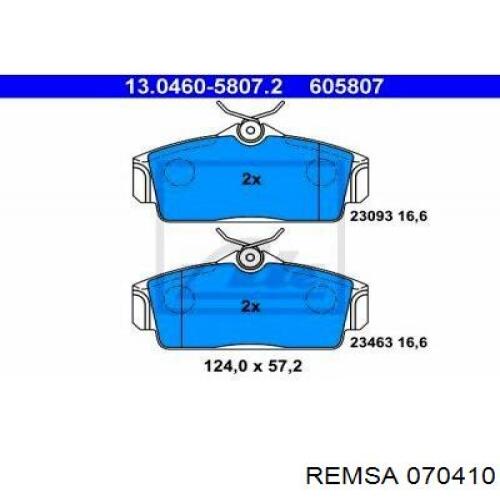 Колодки Remsa 070410 цена, от 19.72 USD