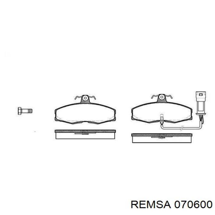 Задние дисковые колодки Remsa 070600