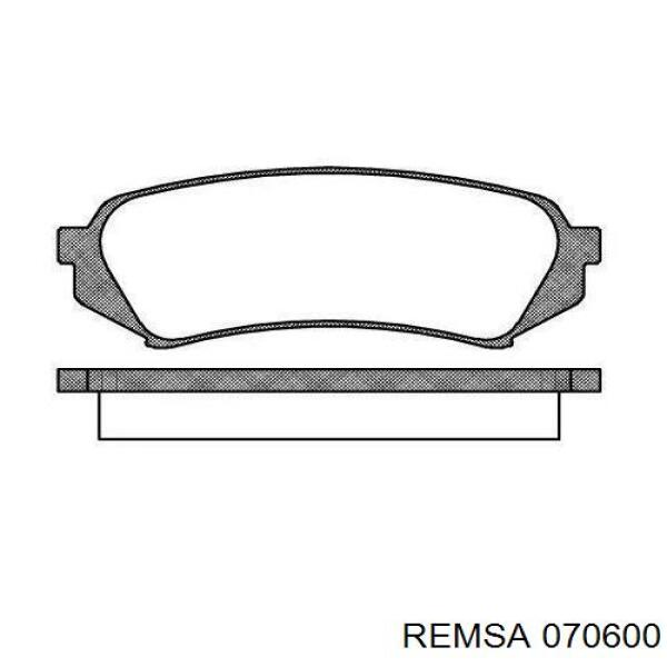 Задние тормозные колодки 070600 Remsa