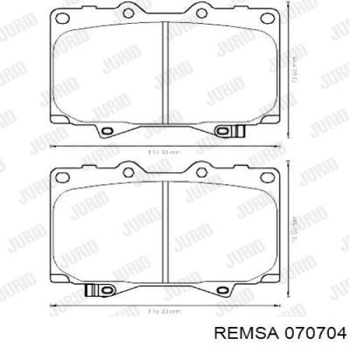 Колодки Remsa 070704 цена, от 28.07 USD
