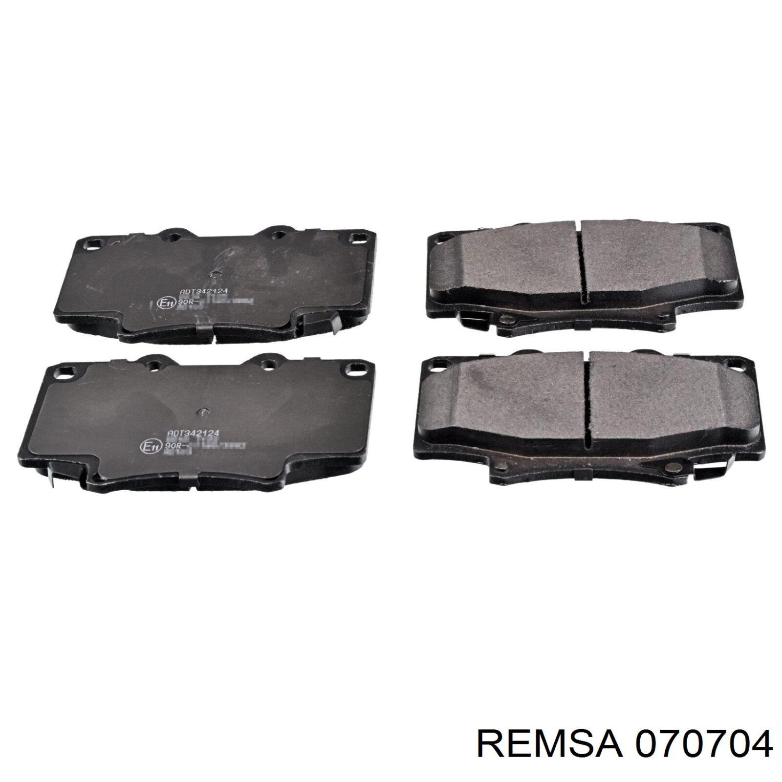 Купить 070704 Remsa Колодки тормозные