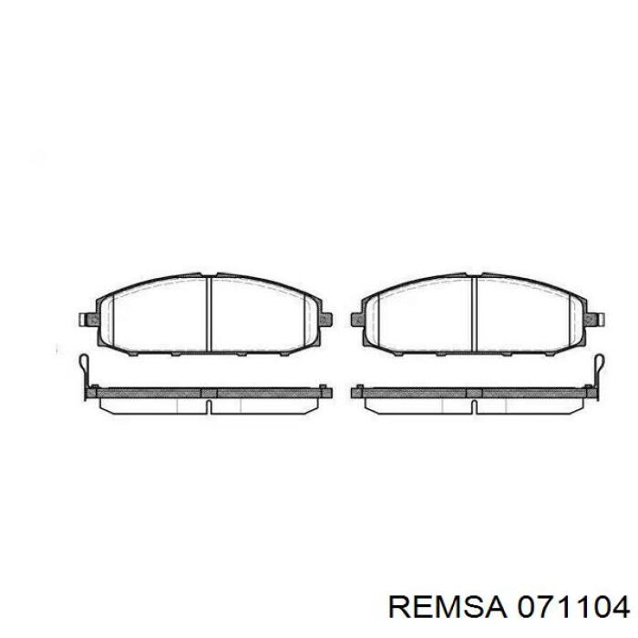 Передние тормозные колодки 071104 Remsa