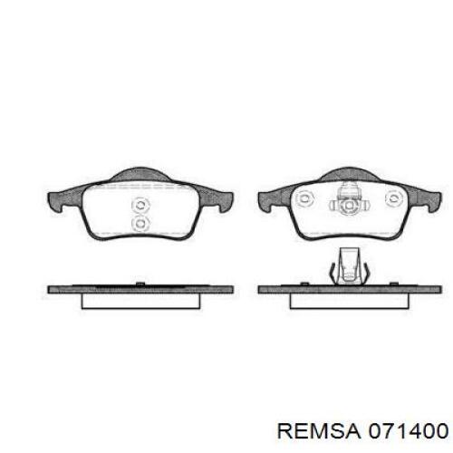 Задние тормозные колодки 071400 Remsa