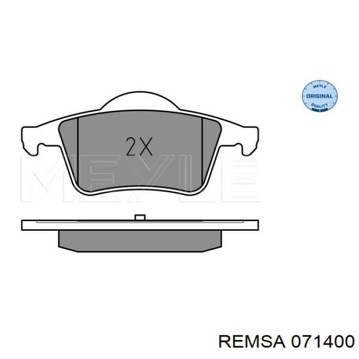 Задние тормозные колодки 071400 Remsa