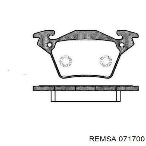 Задние тормозные колодки 071700 Remsa