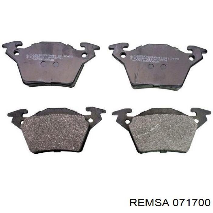 Задние дисковые колодки Remsa 071700