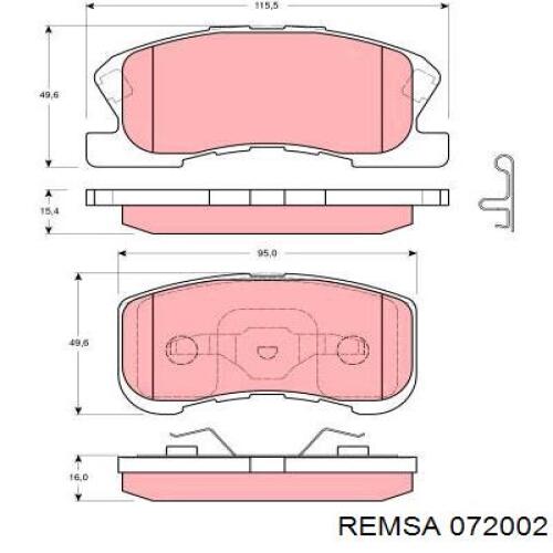 Тормозные колодки Remsa 072002