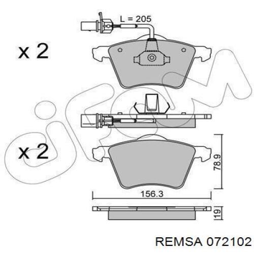 Тормозные колодки Remsa 072102