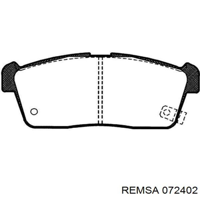 Передние тормозные колодки 072402 Remsa