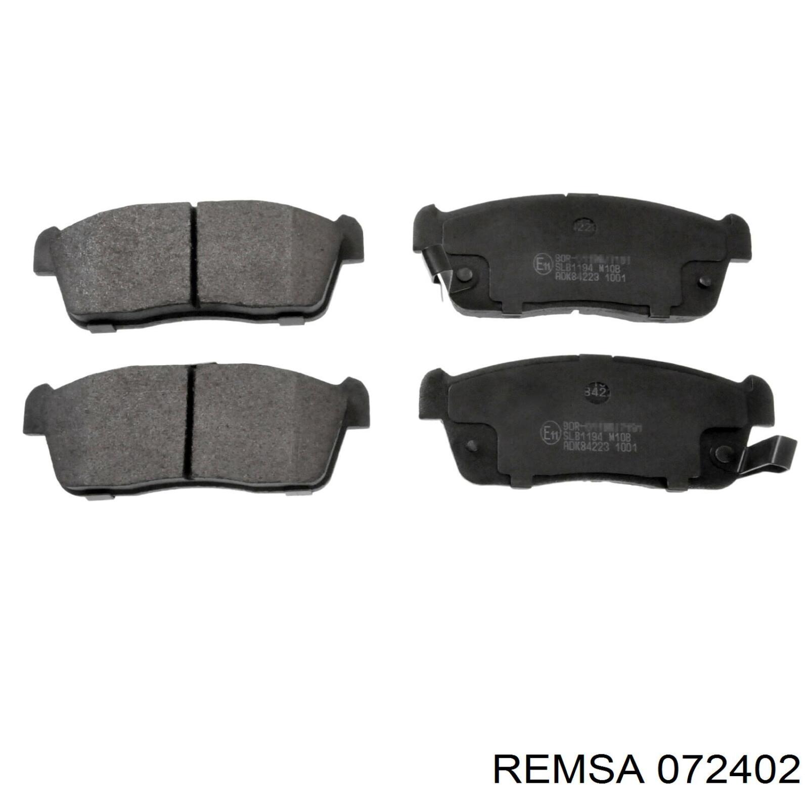 Купить 072402 Remsa Колодки тормозные
