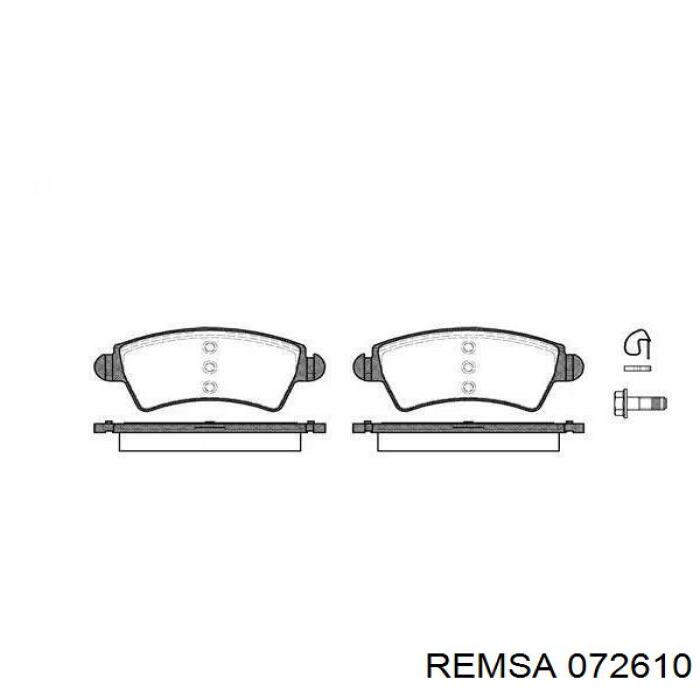 Передние тормозные колодки 072610 Remsa