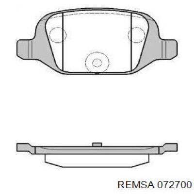 Задние дисковые колодки Remsa 072700