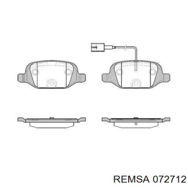 Передние тормозные колодки 072712 Remsa