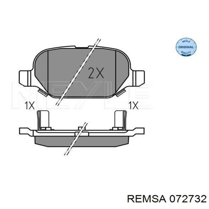 Колодки дисковые  Remsa 072732 цена, от 25.04 USD