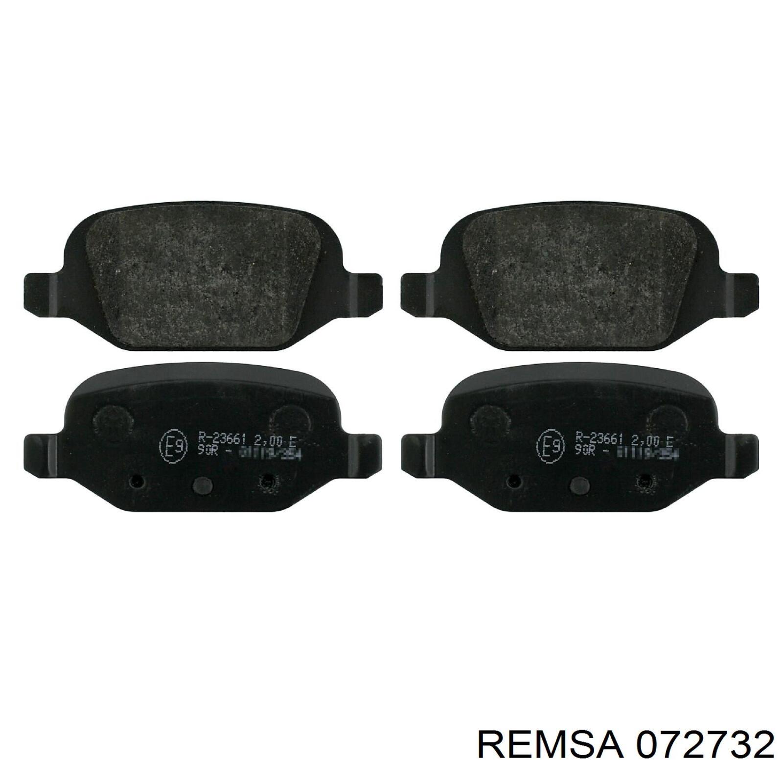 Задние дисковые колодки Remsa 072732