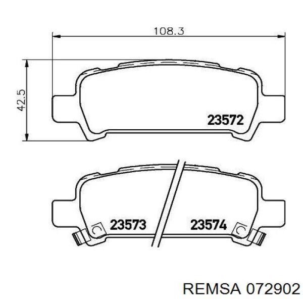 Колодки дисковые  Remsa 072902 цена, от 19.09 USD