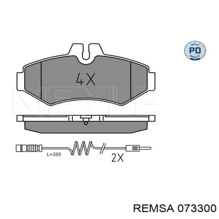 073300 Remsa Колодки тормозные дисковые комплект