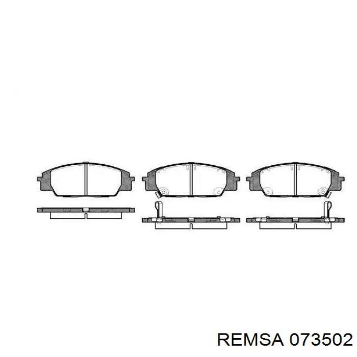 Передние тормозные колодки 073502 Remsa