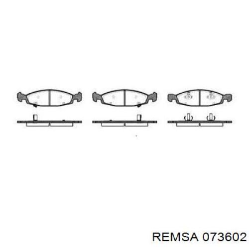 Передние тормозные колодки 073602 Remsa