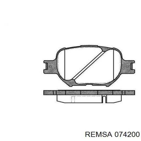 Передние тормозные колодки 074200 Remsa