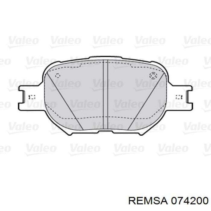 Передние тормозные колодки 074200 Remsa