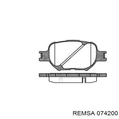Pastillas de freno delanteras 074200 Remsa