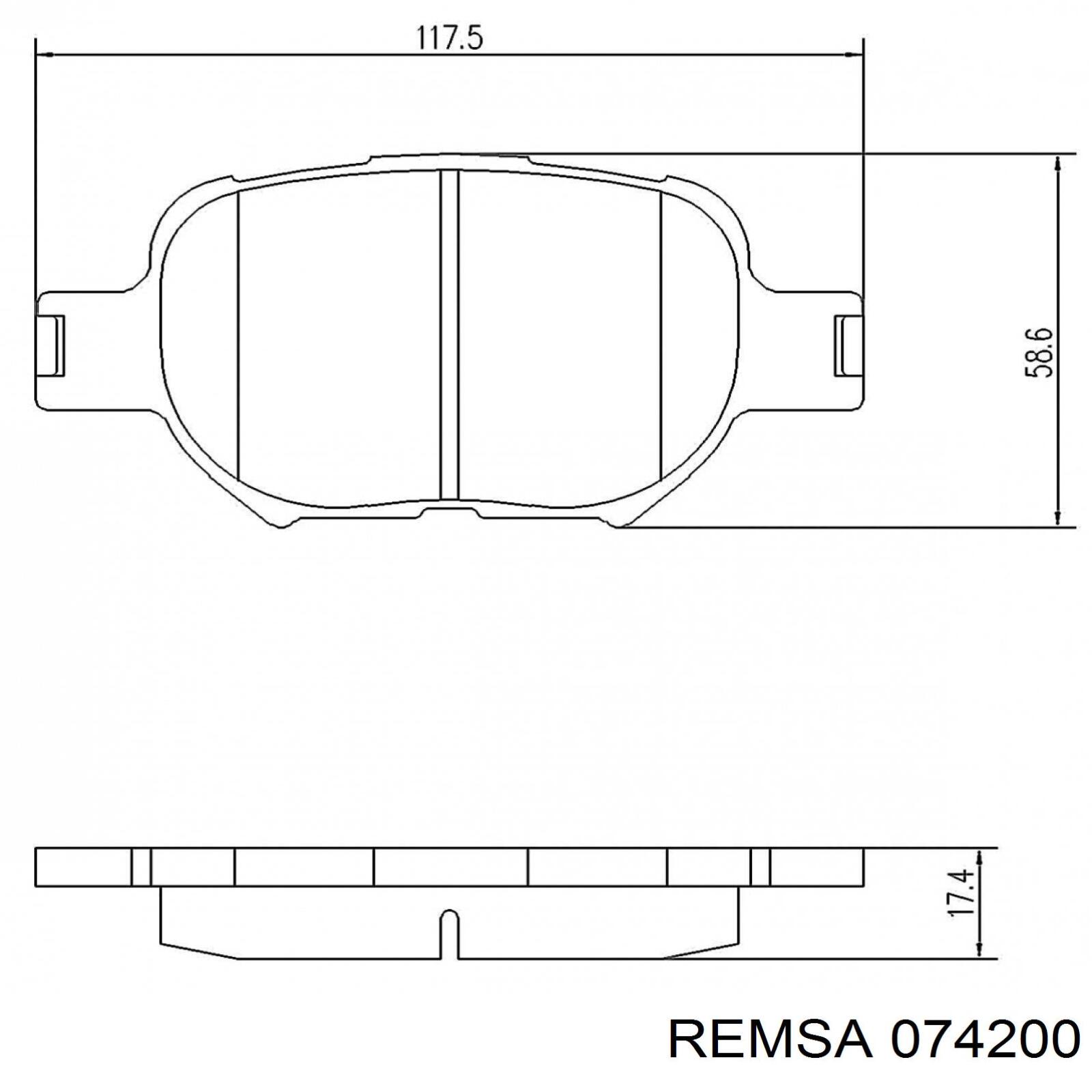 Колодки Remsa 074200 цена, от 26.53 USD
