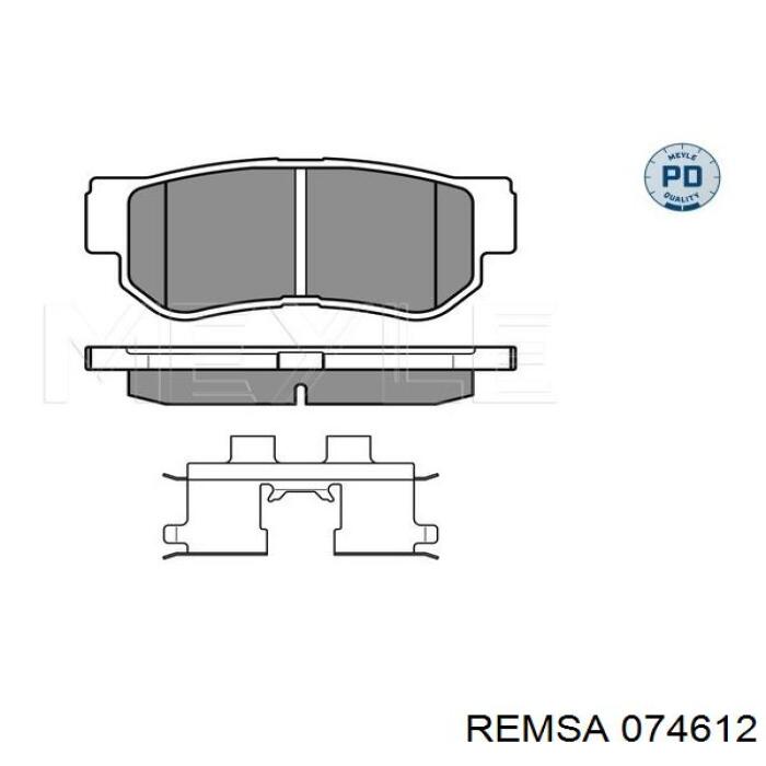Задние дисковые колодки Remsa 074612