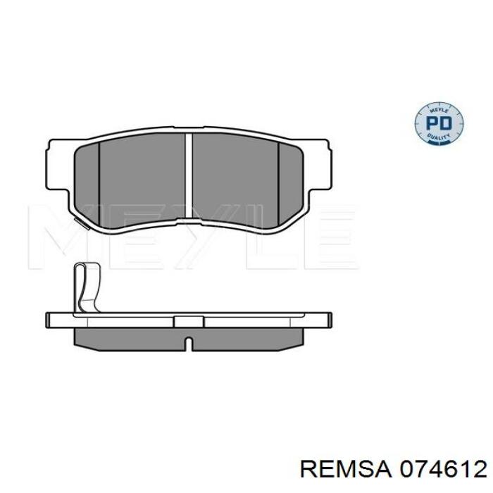 Колодки дисковые  Remsa 074612 цена, от 12.68 USD
