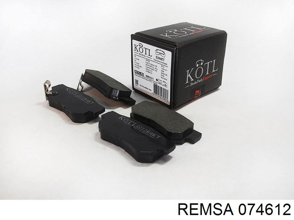 Задние тормозные колодки 074612 Remsa