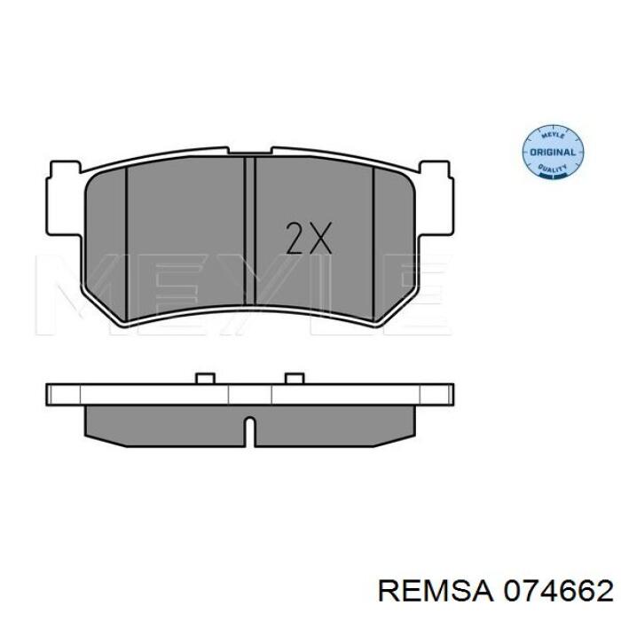 Задние дисковые колодки Remsa 074662