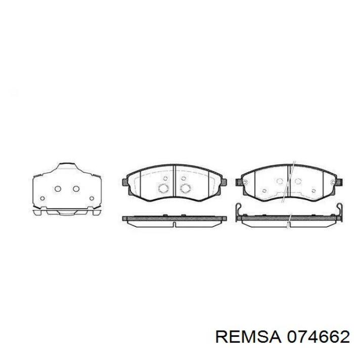 074662 Remsa Колодки тормозные дисковые комплект
