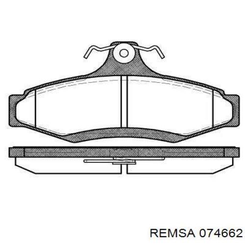 Задние тормозные колодки 074662 Remsa