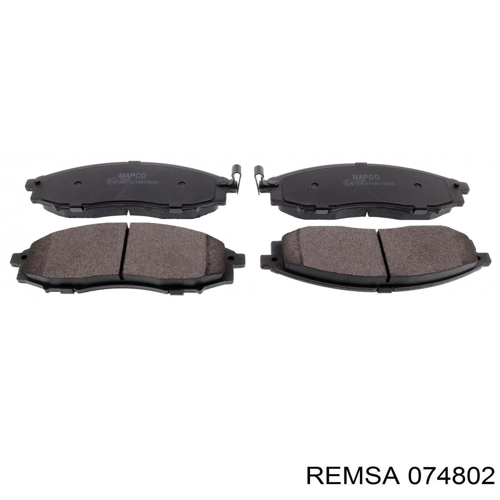 Тормозные колодки Remsa 074802