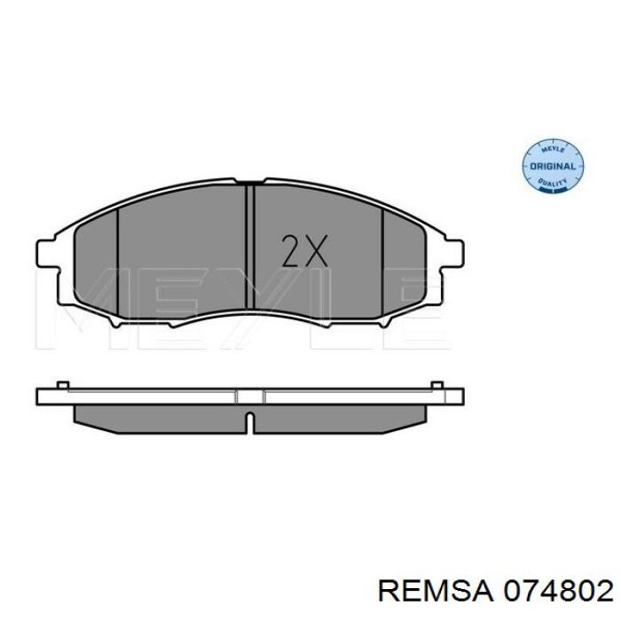 074802 Remsa Колодки передние