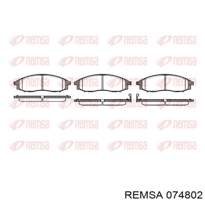 Купить 074802 Remsa Колодки тормозные