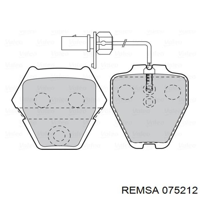Колодки Remsa 075212 цена, от 45.64 USD