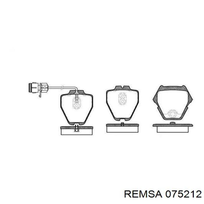 Передние тормозные колодки 075212 Remsa