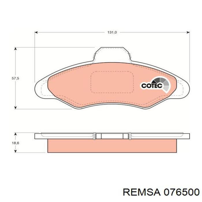 Тормозные колодки Remsa 076500
