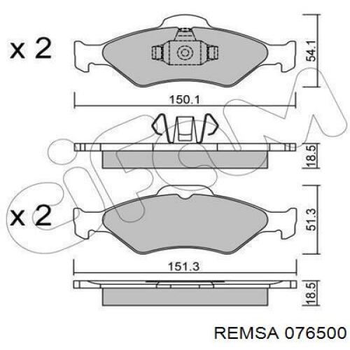 Колодки Remsa 076500 цена, от 22.50 USD