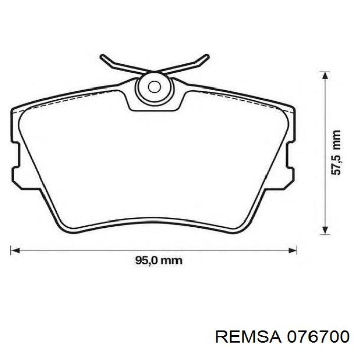 076700 Remsa Колодки тормозные дисковые комплект