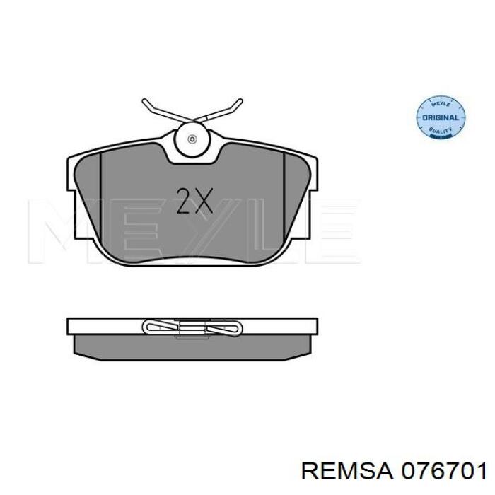 Задние тормозные колодки 076701 Remsa